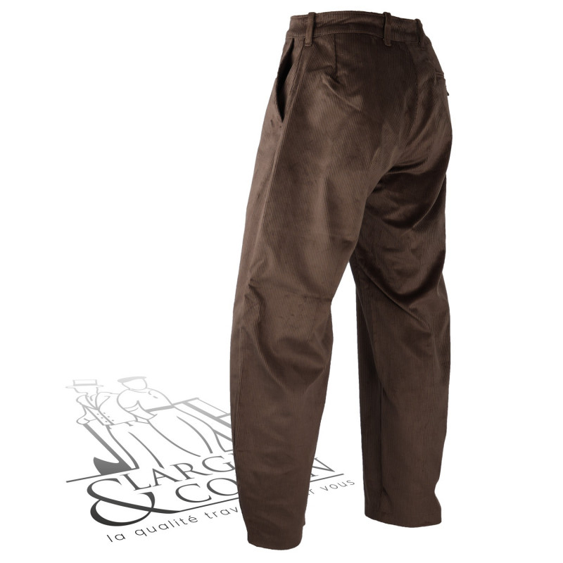 Largeot velours taille basse Le Laboureur marron