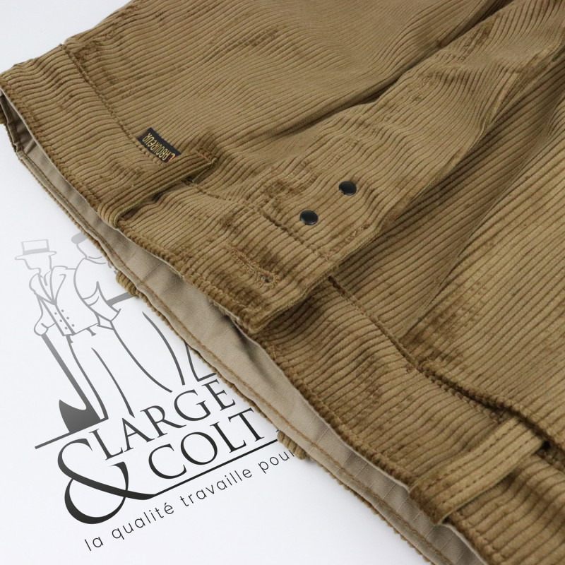 Largeot velours taille basse Le Laboureur noisette