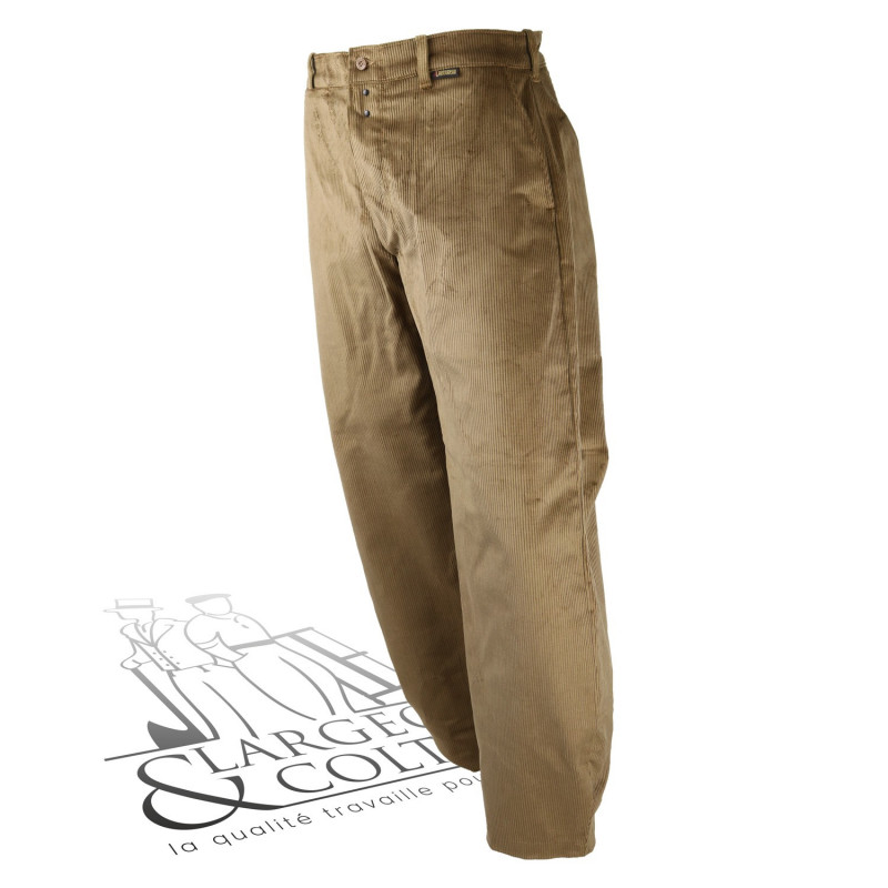 Largeot velours taille basse Le Laboureur noisette