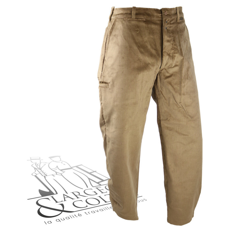 Largeot velours taille basse Le Laboureur noisette
