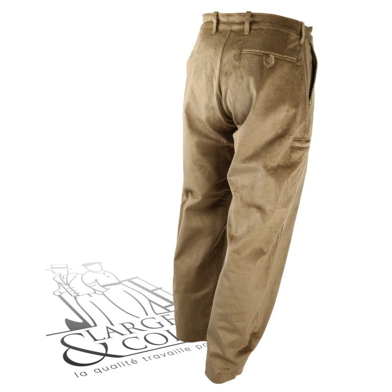 Largeot velours taille basse Le Laboureur noisette