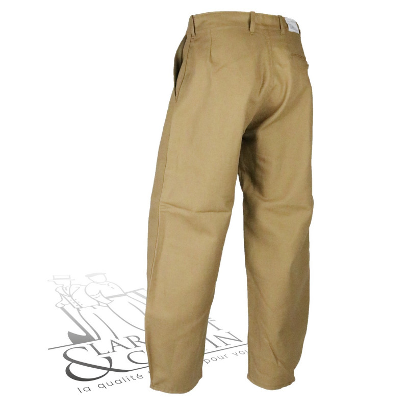 Largeot Lin taille basse beige