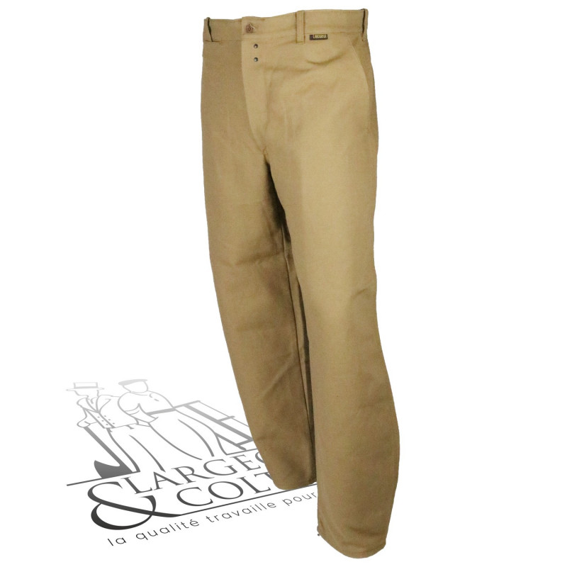 Largeot Lin taille basse beige