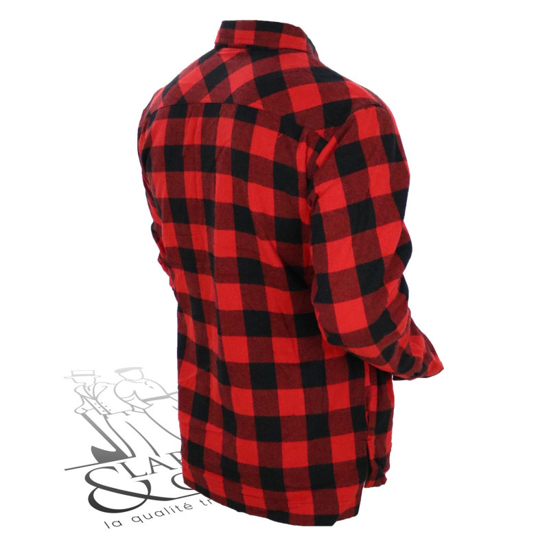 chemise hiver doublée Rouge