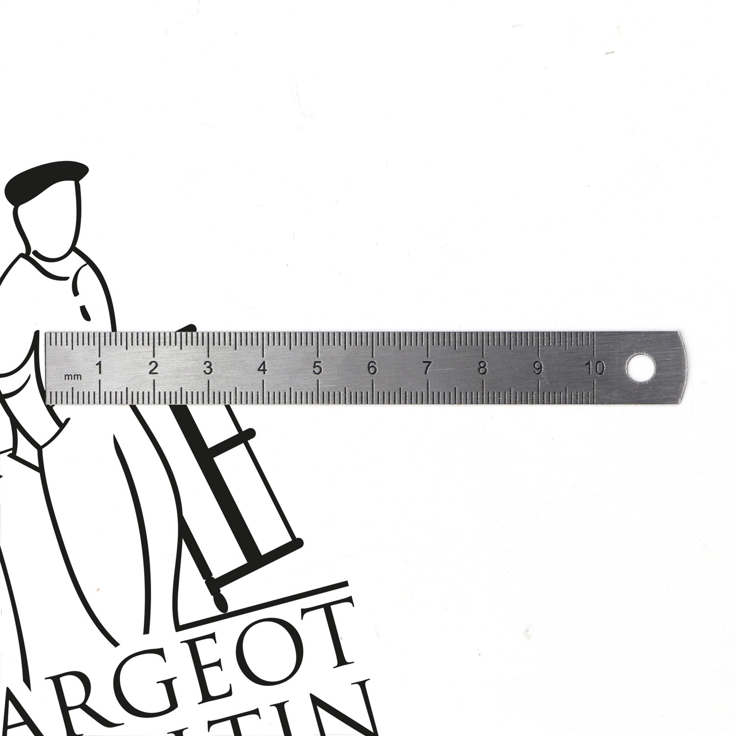 Réglet en inox 1 mètre pour traçage et mesure sur cuir - Cuirtex