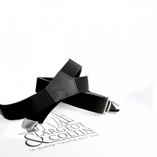 Bretelles larges à pinces - couleur noire | En stock