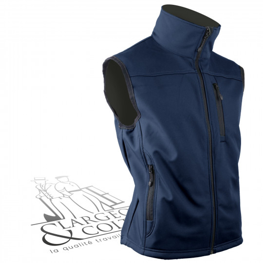 Gilet softshell sans manches marine