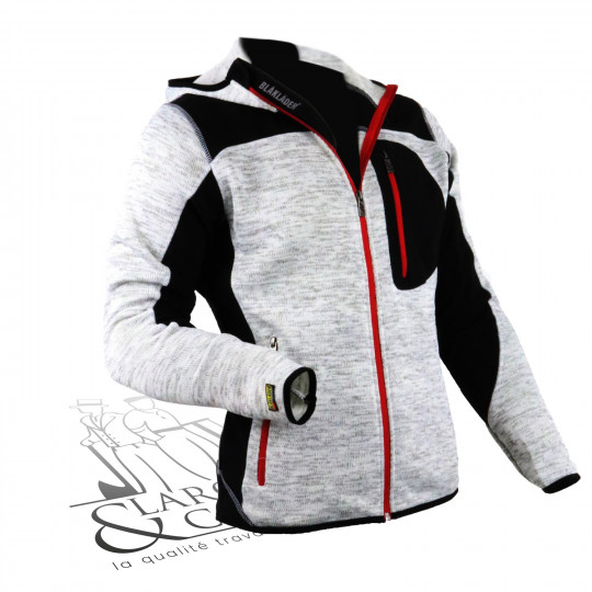 Veste polaire à capuche Blaklader Gris chiné