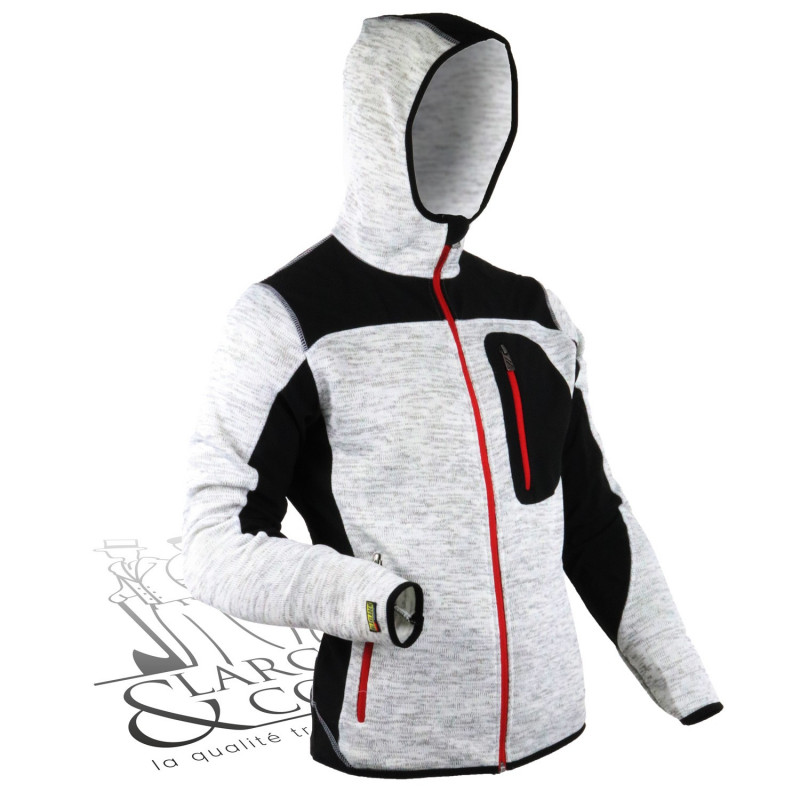 Veste polaire à capuche Blaklader Gris chiné