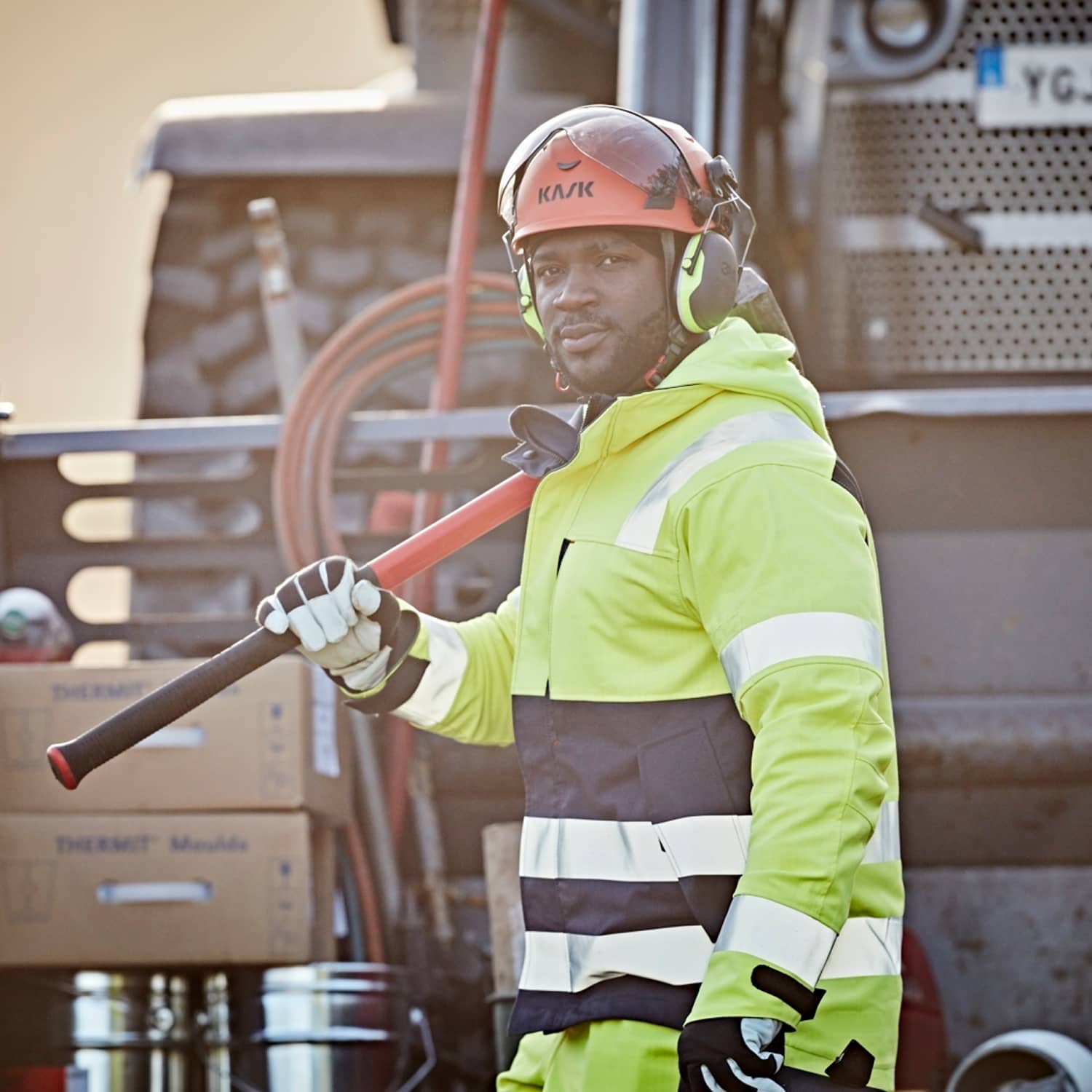 Parka de travail haute visibilité