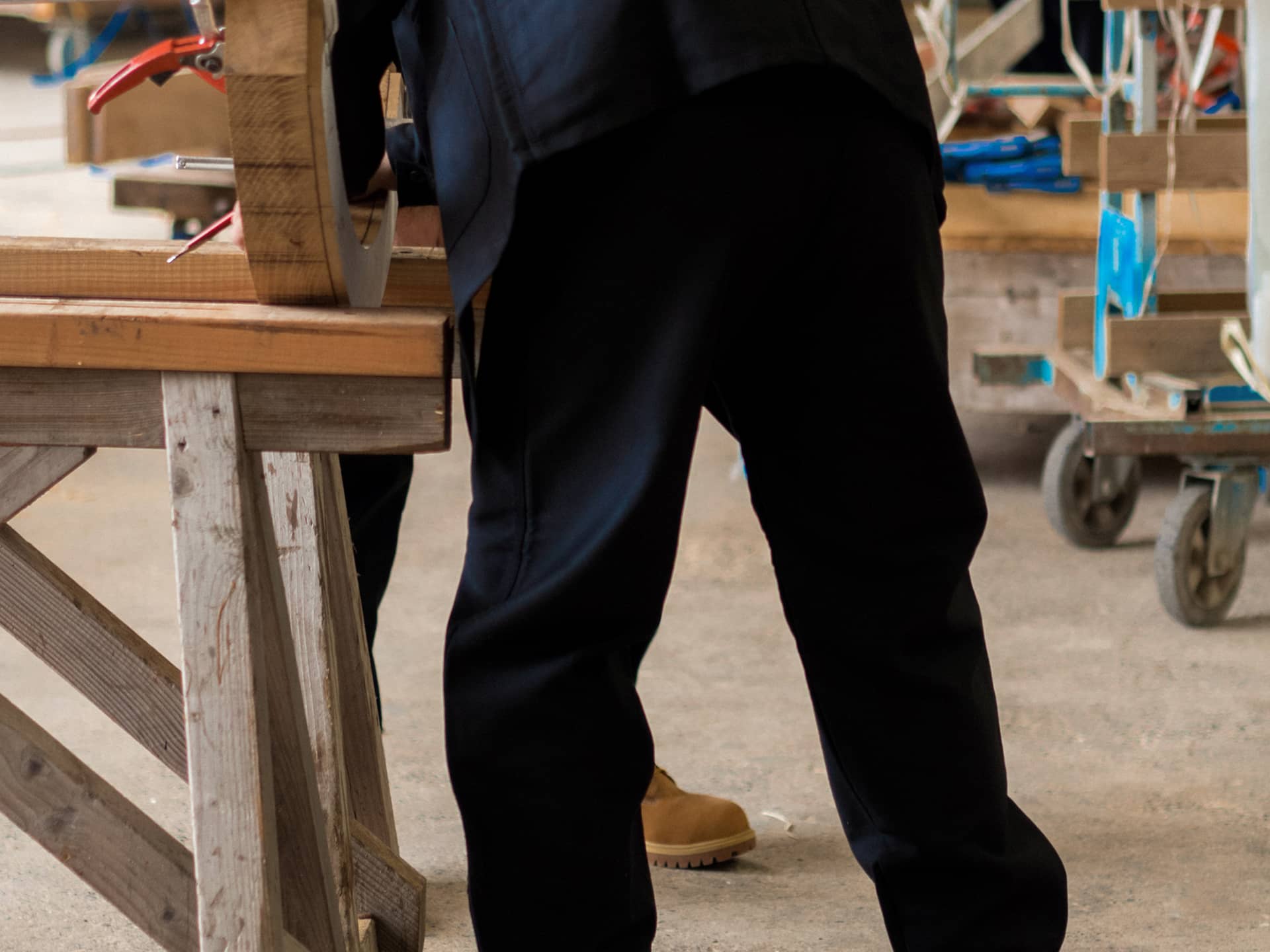 Pantalon largeot de charpentier en moleskine noir Le Laboureur