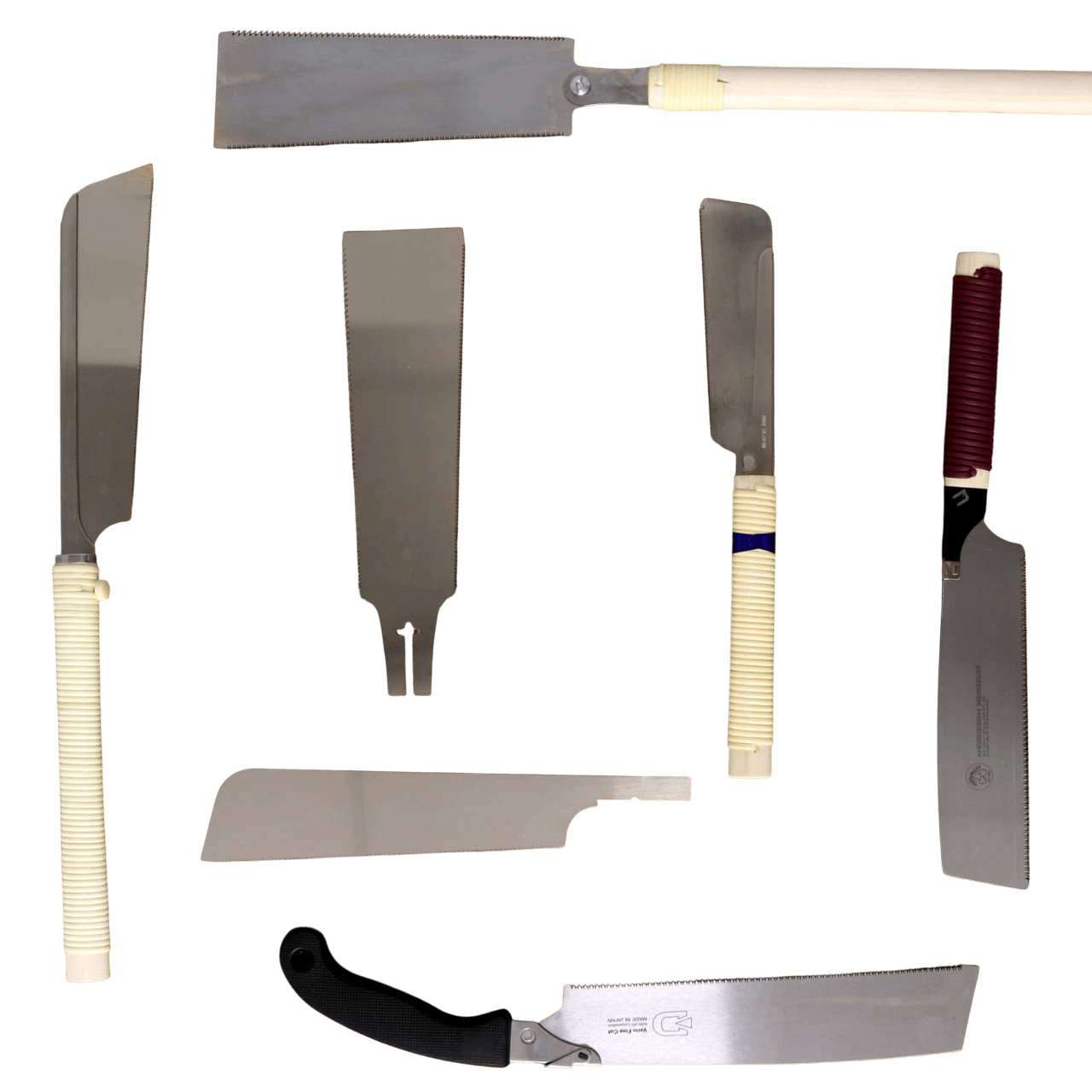 Assortiment de scies japonaises Ryoba et Kataba