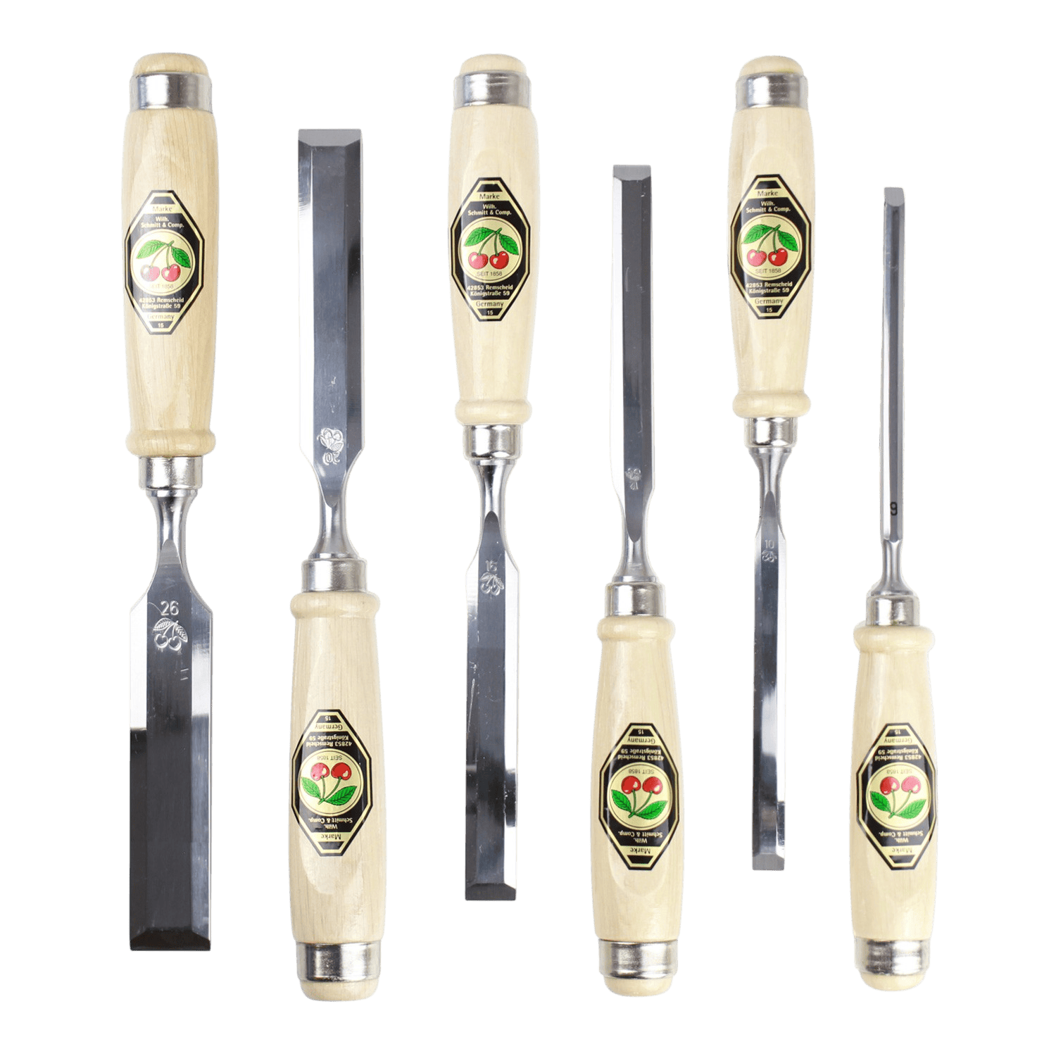 Les différentes tailles de ciseaux à bois Kirschen