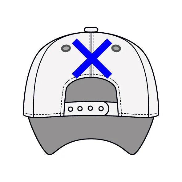 Personnalisation casquette à visière derrière